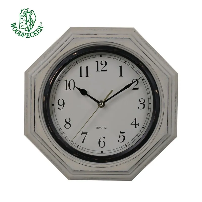 Rustic Worn Wooden Wall Clock